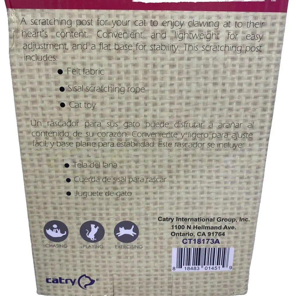 Catry Cat Scratcher Tower stand Toy For Cats Match 12x12x17